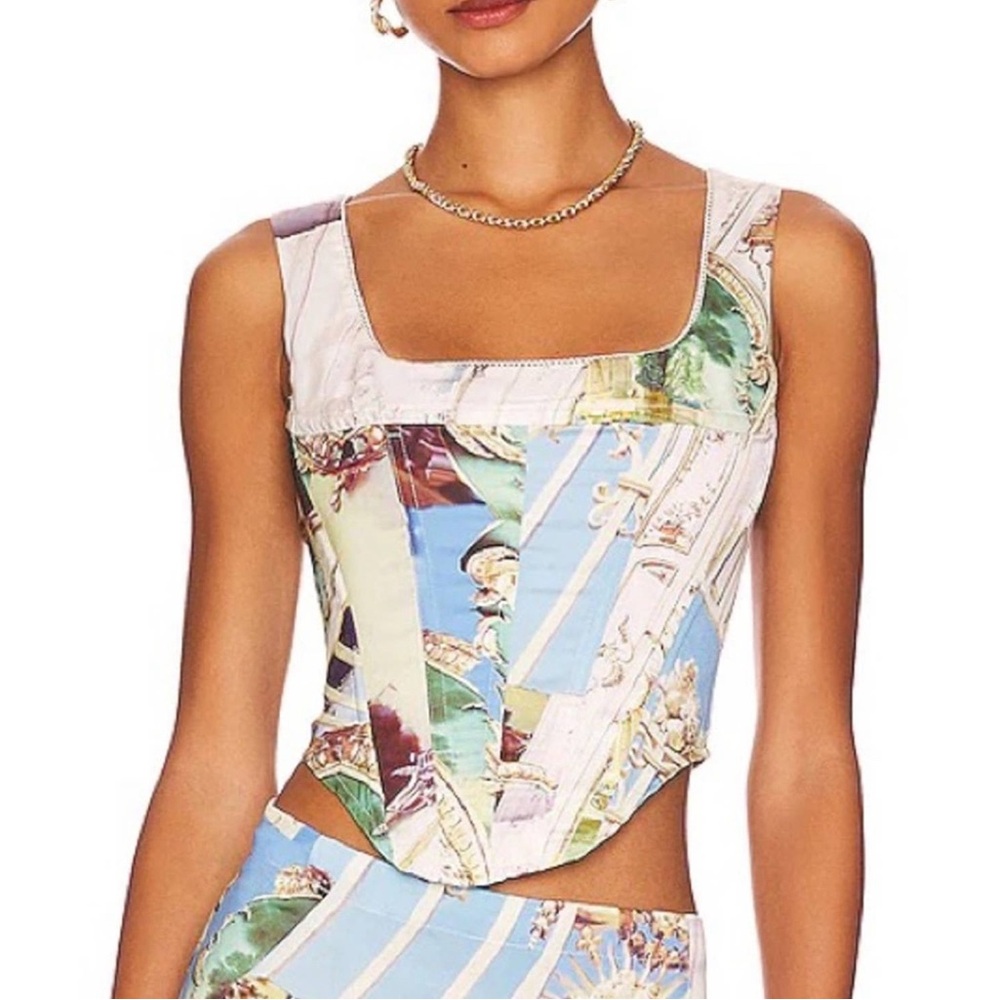Miaou Baroque Paloma Multi Print Corset Top